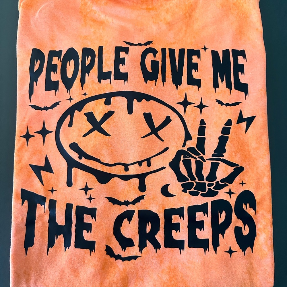 People Give Me The Creeps Halloween Tshirt. Brand new size medium (unisex)